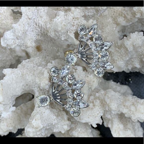 Rhinestone Crown Ear Jackets EUC - Picture 3 of 5